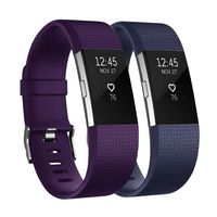 Fundro Replacement Bands Compatible with Fitbit Charge 2, Classic & Special Edition Adjustable Sport Wristbands