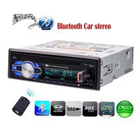UNITOPSCI Audio Multimedia Car Stereo - Single Din, Bluetooth Audio and Hands-Free Calling, Built-in Microphone, CD,DVD, MP3, USB, AUX Input, FM Radio Receiver, Wireless Remote Control