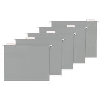 AmazonBasics Hanging Folders, Letter Size, Gray, 25 Per Box