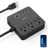 Gosund Smart Power Strip Work with Alexa Google Home,WiFi Outlets Surge Protector with 3 USB 3 Charging Port for Cruise Ship Travel Multi Plug Extender,10A