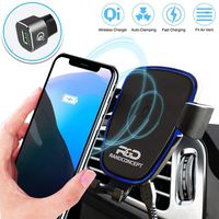 Randconcept - Air Vent Wireless Car Charger Phone Mount - Gravity Phones Holder 10W Fast Charging Compatible for Samsung Galaxy S10 S9 S8 S7 Edge iPhone X XS XR 8 (w/Quick Charge 3.0 USB Adapter)