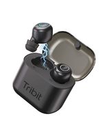 Tribit X1 Wireless Earbuds - Bluetooth 5.0 3D Stereo Deep Bass 18Hrs Playtime Bluetooth Earbuds for Sports Running, True Wireless Earbuds with Built-in Mic Charging Case Noise Cancelling, Grey Black