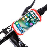 Bike Phone Mount, 360°Rotation Silicone Bicycle Phone Holder, Universal Motorcycle Handlebar Mount for iPhone XR, XS Max/8/8 Plus, Galaxy S9 and Most 4.0 to 6.0 inches Smart Phones (Red)