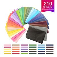 210 Sheets 30 Colors Art Tissue Paper, Wrapping Tissue Paper 20 x14 Inches for Arts Crafts Projects, Party Decoration, Pom Poms