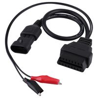 Qiilu 3 Pin to 16 Pin OBD2 Adapter Connector Diagnostic Cable for Fiat Alfa Lancia