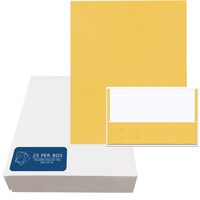 Roaring Spring Embossed 2-Pocket Folder, 11 x 8.5 Inches Capacity, 25 per Box, Gold Only