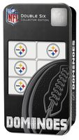 MasterPieces NFL Pittsburgh Steelers, Double Six Collector Edition Dominoes Game, For Ages 3+