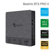 Beelink Mini PC BT3 PRO II Windows 4GB RAM 64GB ROM Intel Atom X5-Z8350 Desktop Computer 2.4/5.8G WiFi Gigabit Ethernet Dual HDMI 4K Display VESA Mount Mini Computer