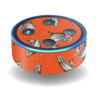 MightySkins Skin Compatible with Amazon Echo Dot (2ND Gen) - Trout Collage | Protective, Durable, and Unique Vinyl Decal Wrap Cover | Easy to Apply, Remove, and Change Styles | Made in The USA