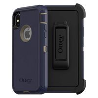 OtterBox DEFENDER SERIES SCREENLESS EDITION Case for iPhone Xs & iPhone X - Retail Packaging - DARK LAKE (CHINCHILLA/DRESS BLUES)