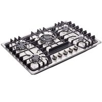 Deli-kit DK257-A03 30" LPG/NG Gas Cooktop gas hob stovetop 5 burners Dual Fuel 5 Sealed Burners Built-In gas hob Stainless Steel 110V AC pulse ignition gas Cooker gas stove with cast iron support