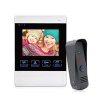 JeaTone 4 Inch TFT Color Video Door Intercom Door Bell Unlocking Night Vision HD Home Security Camera System