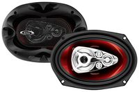 BOSS Audio Systems CH6950 Car Speakers - 600 Watts of Power Per Pair and 300 Watts Each, 6 x 9 Inch, Full Range, 5 Way, Sold in Pairs, Easy Mounting