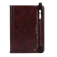 New 12.9 Inch 2018 iPad Case,Jennyfly PU Leather Smart Auto Wake/Sleep Built-in Pencil Slot & Card Slots &Money Pocket Hands-Free Stand Protective Business Cover For 2018 New iPad Pro 12.9 Inch -Brown