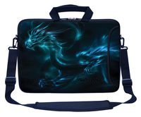 Meffort Inc Custom/Personalized Laptop Bag with Side Pocket & Shoulder Strap for Notebook Ultrabook Chromebook, Customized Your Name (10 Inch, Blue Dragon)