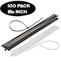 Owl Tools Heavy Duty Zip Ties, Extra Long 26 inch, 200lb Strength - 100 Pack