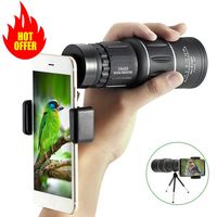 SGODDE 16X52 Monocular Telescopes,Optics High Powered Monocular Scope with Retractable Eyepiece and Multi Coated Optical Glass Lens,BAK4 Prism Lens Outdoors (1652)