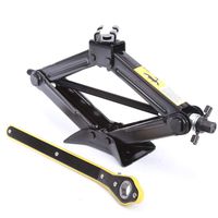 Lead Brand Black Scissor Lift Jack, 1.3 Tons (2866lbs.) Capacity with Strength-Saving Design Handle, Rachet Handle