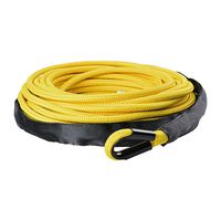 Astra Depot 50ft 1/4 inch Yellow 7000lbs Strong Durable Synthetic 12-Strand Winch Rope Car SUV ATV UTV KFI