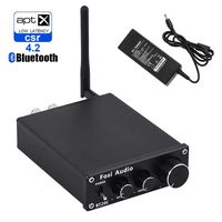 BT20C Bluetooth 4.2 Stereo Audio Amplifier Wireless 2 Channel Home Receiver Mini Hi-Fi Class D Integrated Amp 2.0CH Digital Power Amplifier for Passive Speakers with Bass and Treble Control 50W X 2