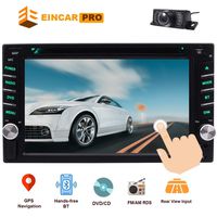 2 Din Car Stereo with Touch Screen Bluetooth Car Radio in Dash Car CD Player AM/FM Radio Receiver Support Free GPS Navigation Card &Mirror Link&Backup Camera&Steering Wheel Control&Remote Control
