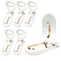 TOTOT 6PCS 2032 White Plastic Button Battery Holder with Leads On Off Switch
