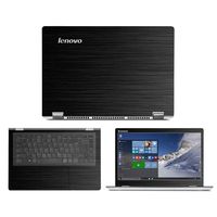 Black Brushed Aluminum Skin Decal wrap Skin case for Lenovo Yoga 700 14" Laptop