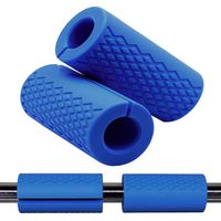 Greententljs Dumbbell Bar Handle Grips - Standard Bar Grips for Weight Lifting Fitness Strength Training - Arm Chest Workout Machines Grip (Blue, 1" Bar, Fat)