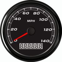 ELING Warranted MPH GPS Speedometer Odometer 140MPH For Auto Motorycle With Backlight 85mm 12V/24V