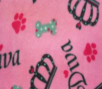 Polar Fleece Fabric Anti Pill Prints Bone Diva / 60" Wide/Sold by The Yard S-634