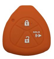 Rpkey Silicone Keyless Entry Remote Control Key Fob Cover Case protector For Toyota 4Runner Corolla Matrix RAV4 Venza Yaris Pontiac Vibe Scion iQ tC xB xD HYQ12BBY MOZB41TG（Orange）