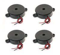 Liyafy DC 3-24V Electronic Buzzerphone Beep Tone Speaker Alarm Intermittent Sound 4PCS