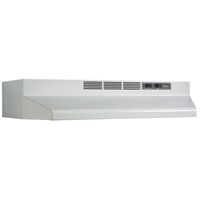 Broan-Nutone F402401 Convertible Range Hood Insert with Light, Exhaust Fan for Under Cabinet, 6.5 Sones, 160 CFM, White, 24"