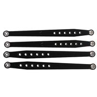 Mxfans Black Aluminum SCX0007 SCX0010 Front & Rear Suspension Link Rod Linkage for AXIAL SCX10 Electric 4WD RC1:10 Car Set of 2