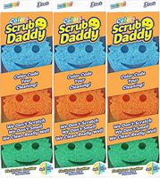 Scrub Daddy Colors- FlexTexture Sponge, Color Code Cleaning, Soft in Warm Water, Firm in Cold, Deep Cleaning, Dishwasher Safe, Multi-use, Scratch Free, Odor Resistant, Ergonomic- 3ct (Pack of 3)