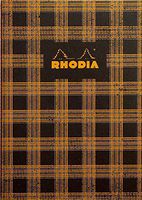Rhodia Sewn Spine Notebook - 32 Graph Sheets - 9 3/4 x 7 1/2 - Tartan Cover