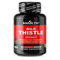 Milk Thistle Extract Supports Liver Health with 80% Silymarin 400 mg 60 Veg Capsules