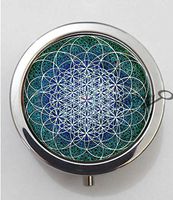 BlackKey Flower Of Life 3-Compartment Decorative Pocket Gift Box Case Organizer for Pill, Color 1 -512