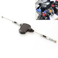 Rzmmotor CNC Aluminum Line Easy Stunt Pull Clutch Cable Lever Replacement System Fit for Honda Kawasaki Suzuki Yamaha Black