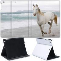 Enjoy happy life Ipad Mini 4 Case,The Running of The Little White Horse Ipad Mini 4 High-Grade Leather Cases