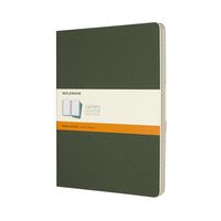Moleskine Cahier Journal, Soft Cover, XL (7.5" x 9.5") Ruled/Lined, Myrtle Green (Set of 3)