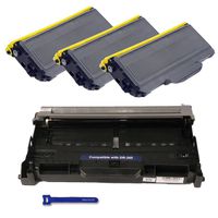 Compatible with Brother TN360 & DR360 Toner Cartridges and Drum Units compatible with Brother DCP-7030, DCP-7040, DCP-7045, HL-2140, HL-2150, HL-2170, MFC-7320, MFC-7340, MFC-7345, MFC-7440, MFC-7840 Printers, with Abacus24-7 Cable Tie