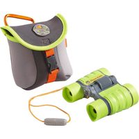HABA Terra Kids Binoculars - Appropriate for Children & Scouts - Hiking, Camping, Fishing, Ball games - 4x30 Magnification with Compact Case
