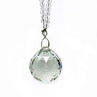 Bling Car Decor Crystal Ball Rear View Mirror Charms, Facet K9 Crystal, Sun Catcher Hanging Ornament w/Beaded Chain, Car Chandelier, Bling Car Accessories, Home Decor Ornament (Crystal Ball)