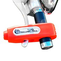 Bulldog Lock - Anti Theft Motorcycle Lock A Grip Throttle Brake Handlebar Lock to Secure Your Bike, Scooter, Moped ATV, Throttle Lock (Red)