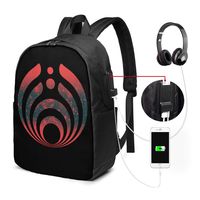 MAJJAKJH Bassnectar Stylish 17-inch Large Backpack Travel Laptop Backpack Student Bag with USB Charging Port, Casual