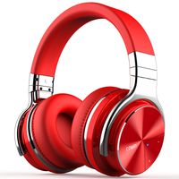 COWIN E7 PRO [2018 Upgraded] Active Noise Cancelling Headphone Bluetooth Headphones with Microphone Hi-Fi Deep Bass Wireless Headphones Over Ear 30H Playtime for Travel Work TV Computer Phone - Red