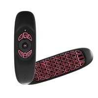 ☸ C120 RGB 3 Backlight Fly Air Mouse Wireless Backlit Keyboard G64 Rechargeable 2.4G Smart Remote Control for Tv Box
