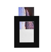 Golden State Art, Pack of 10 Black 8x10 Slip-in Pre-Adhesive Photo Mat for 5x7 Picture with Backing Board pre-Assembled, Includes Clear Bags