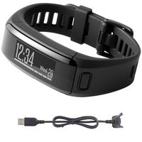 Garmin vivosmart HR Activity Tracker Regular Fit Black Charging Cable Bundle includes vivosmart HR and Charging Cable